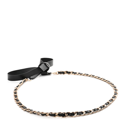 Chanel Lambskin Chain CC Bow Belt L Black 2 of 4