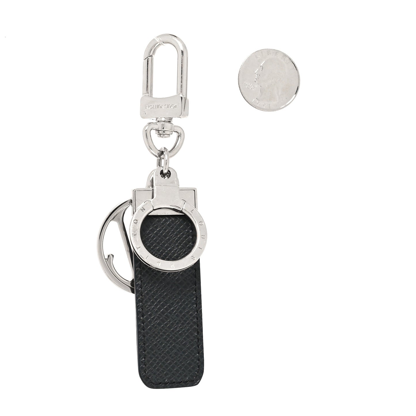 Taiga Calfskin LV Club Key Holder Ardoise