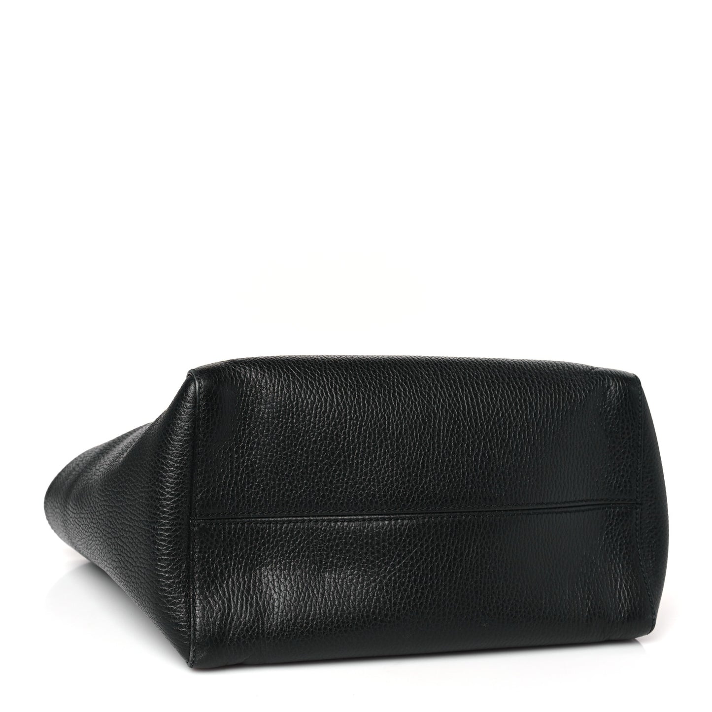 Pebbled Calfskin Small Swing Tote Black