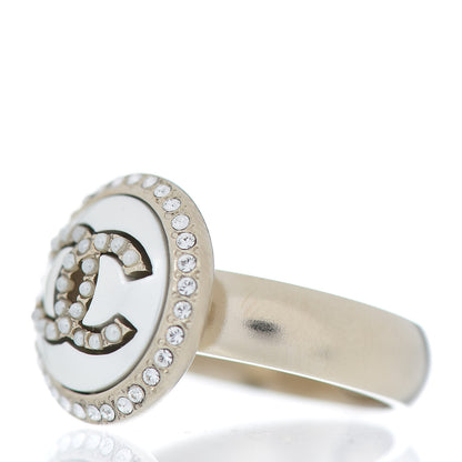 Chanel Pearl CC Ring 7 Gold White 3 of 5