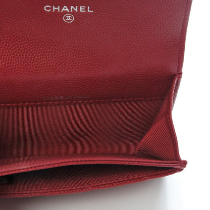 Chanel Caviar Quilted Card Holder Dark Pink 5 of 9