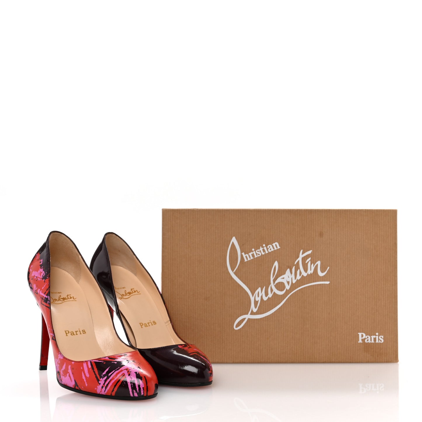 Patent Painted Clichy 100 Pumps 38.5 Burgundy
