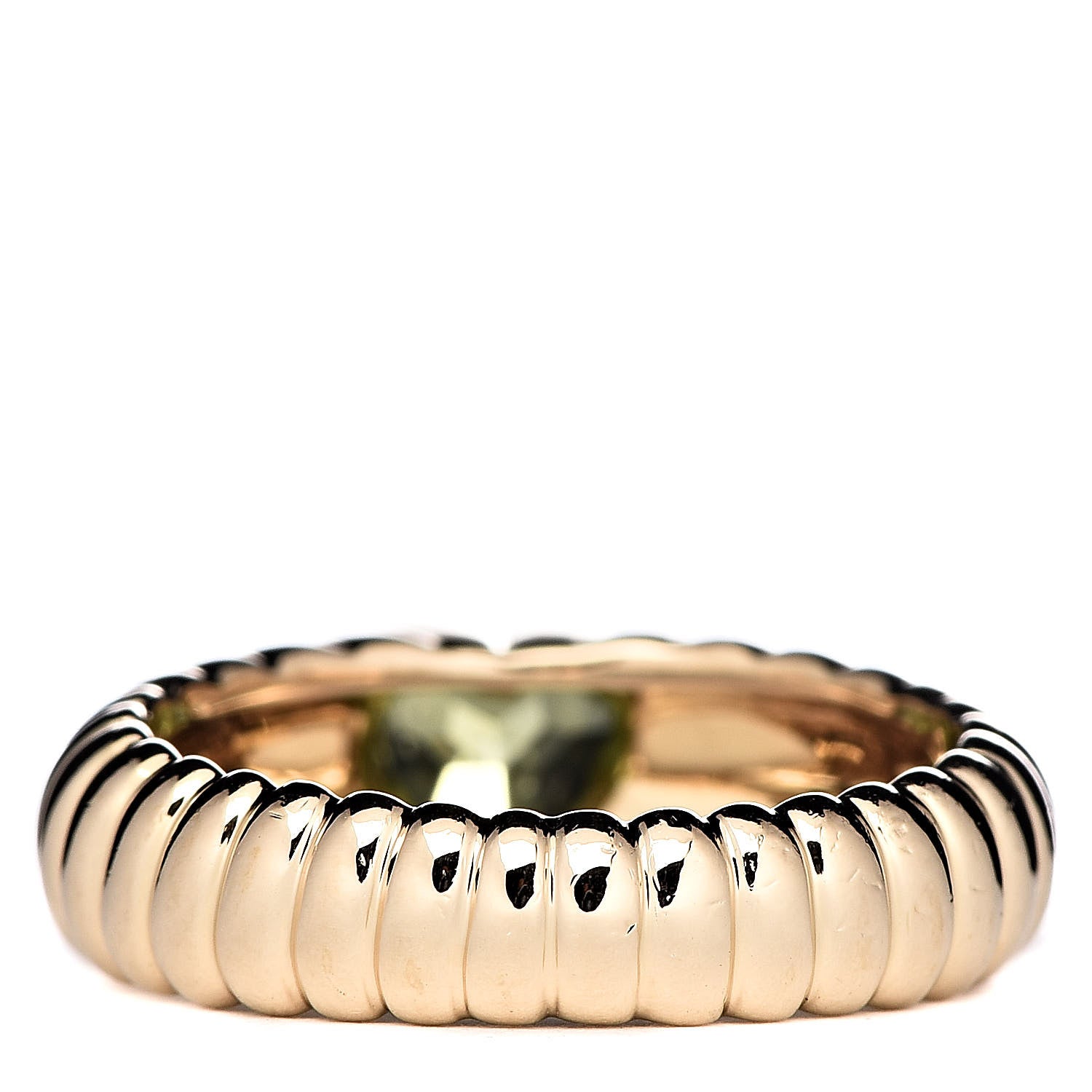 Tiffany 18K Yellow Gold Peridot Heart Ring 49 5 3 of 4