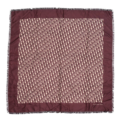 Christian Dior Silk Monogram Scarf Burgundy 1 of 5