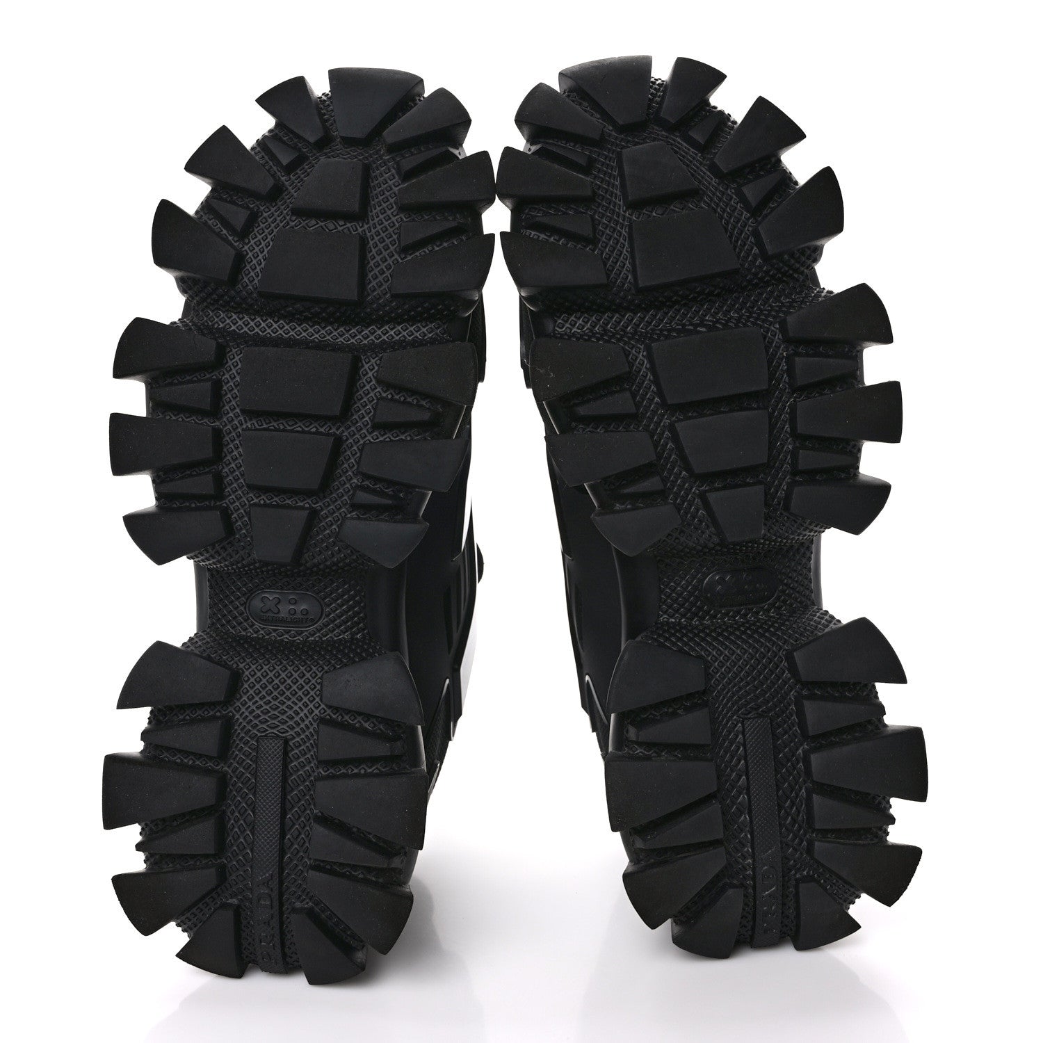 Prada Rubber Knit Fabric Mens Cloudbust Thunder Sneakers 10 Black 6 of 9