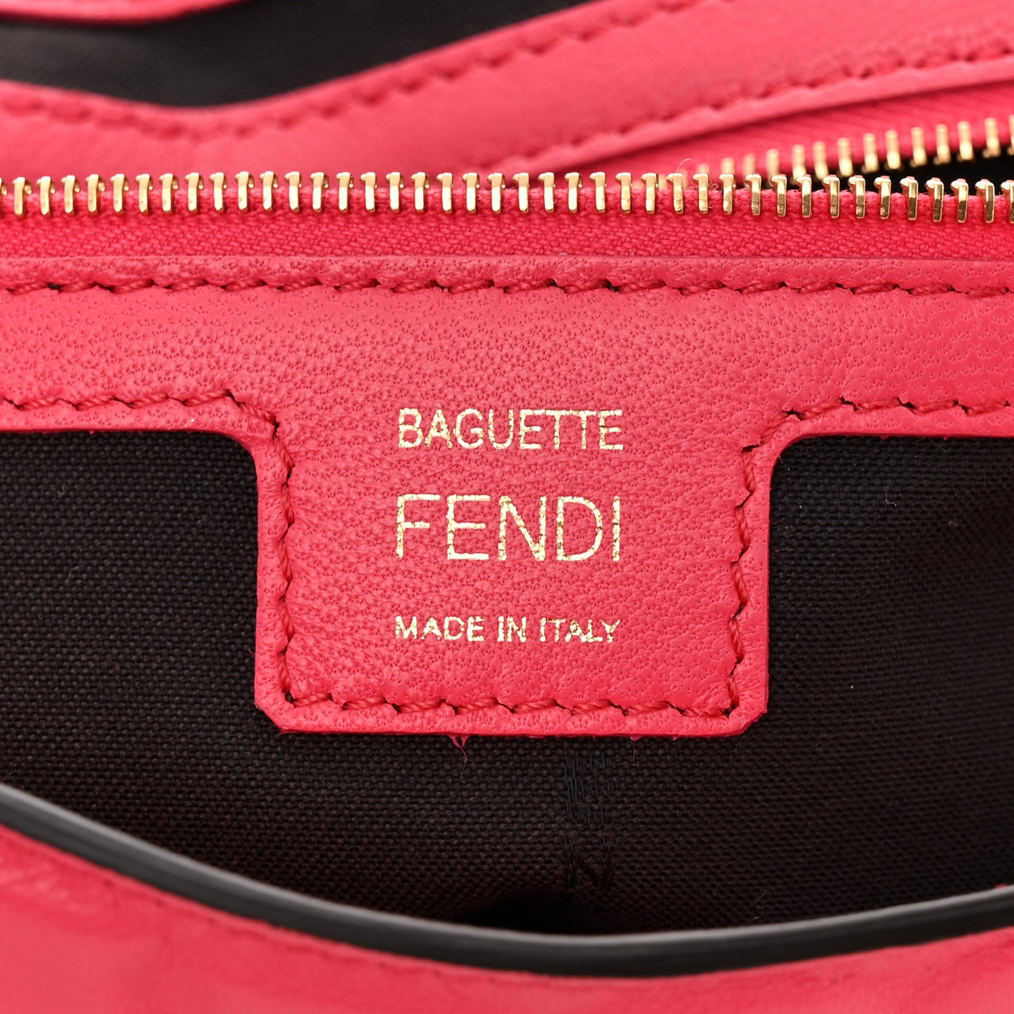 Nappa FF 1974 Embossed Baguette Lampone