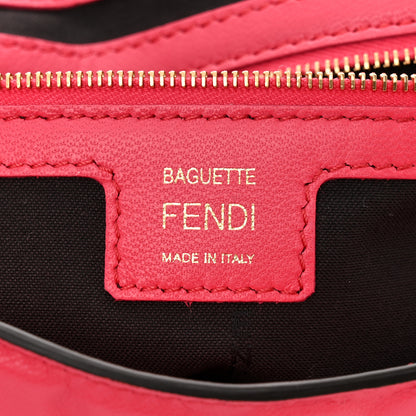Fendi Nappa FF 1974 Embossed Baguette Lampone 6 of 10