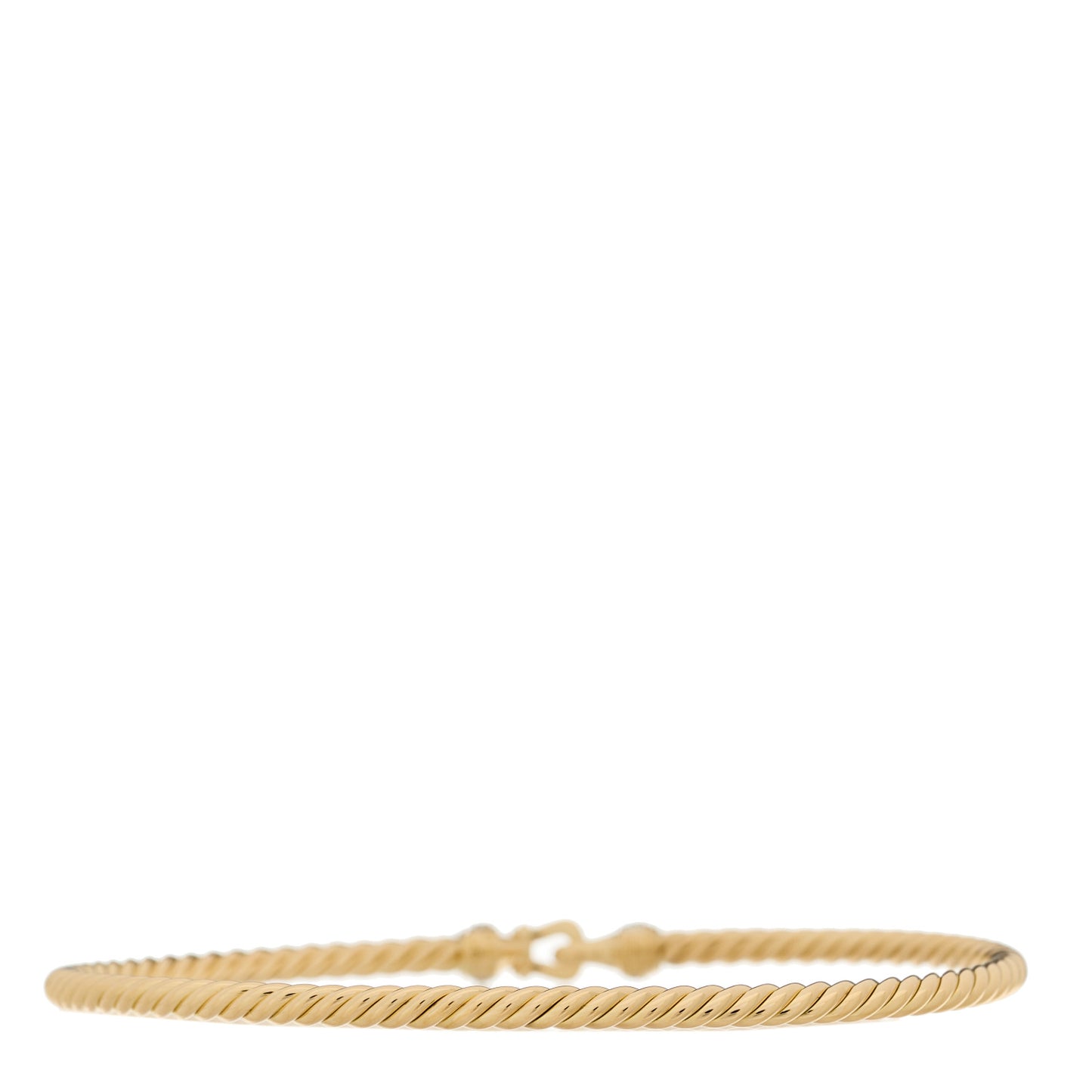 18K Yellow Gold Diamond 2.6mm Cable Collectibles Buckle Bracelet