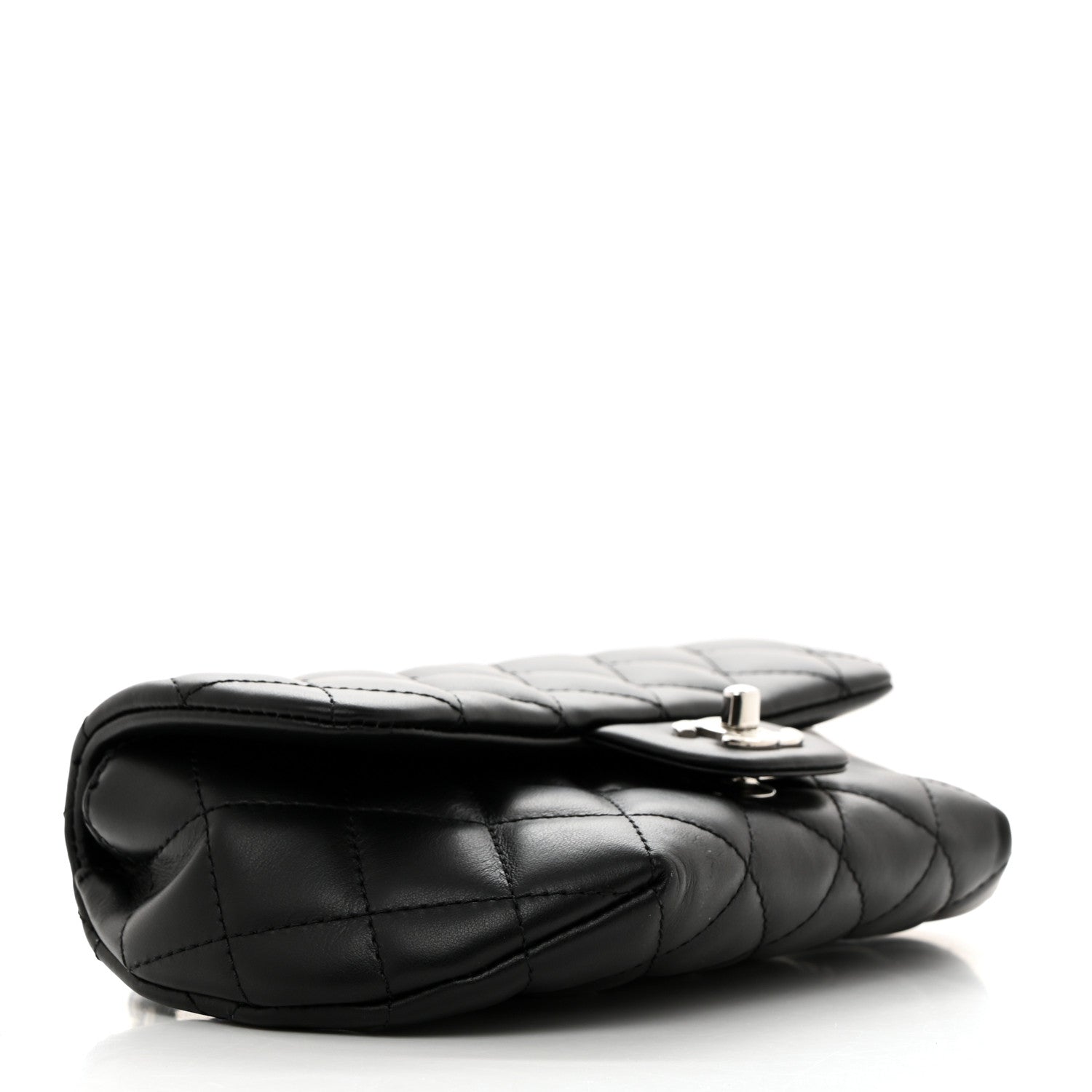 Chanel Calfskin Quilted CC Uniform Flap Belt Bag Black 4 of 10