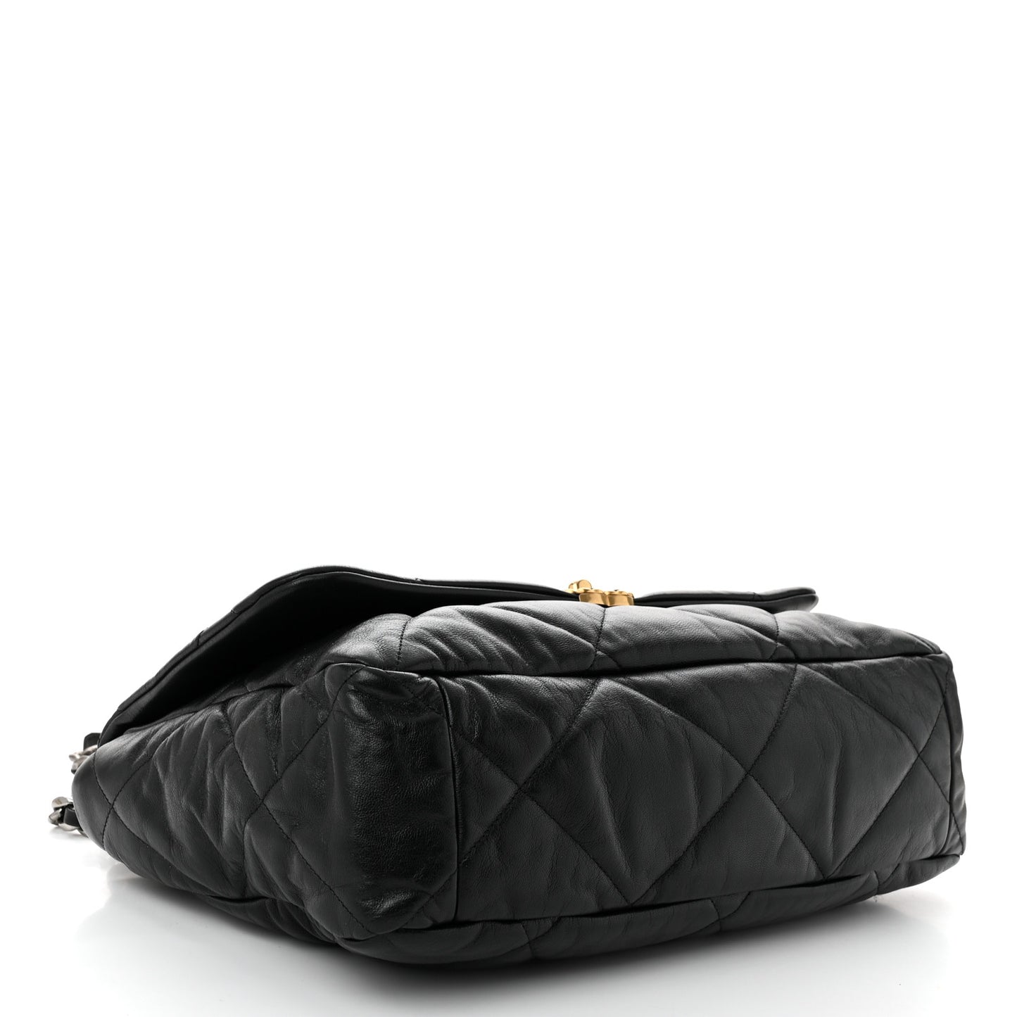 Goatskin Quilted Maxi Chanel 19 Flap Black