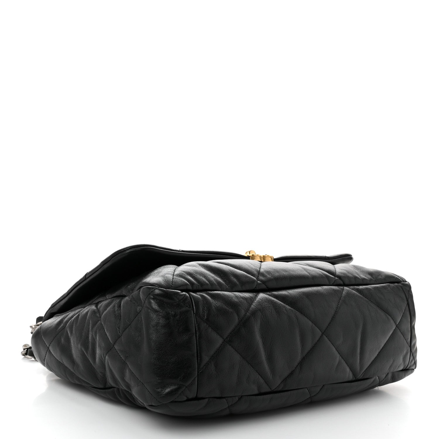 Chanel Goatskin Quilted Maxi Chanel 19 Flap Black 4 of 10