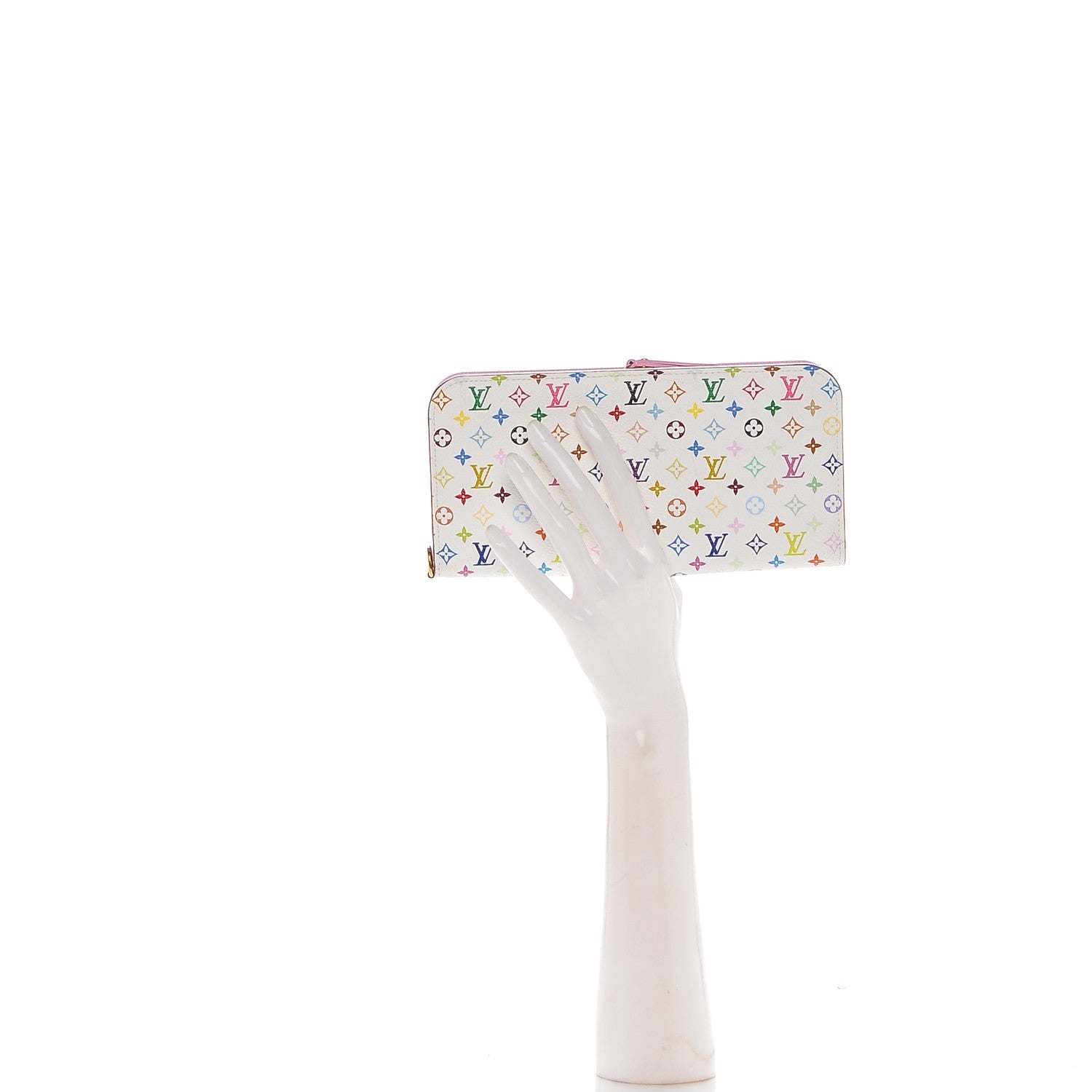 Louis Vuitton Monogram Multicolor Insolite Wallet White Litchi 2 of 6