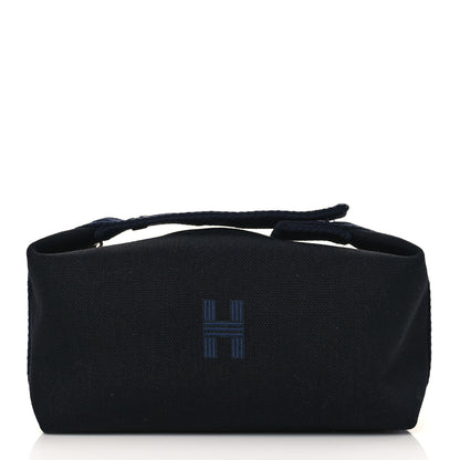 Hermes Canvas Small Bride-A-Brac Pouch Black Bleu Nuit 1 of 10