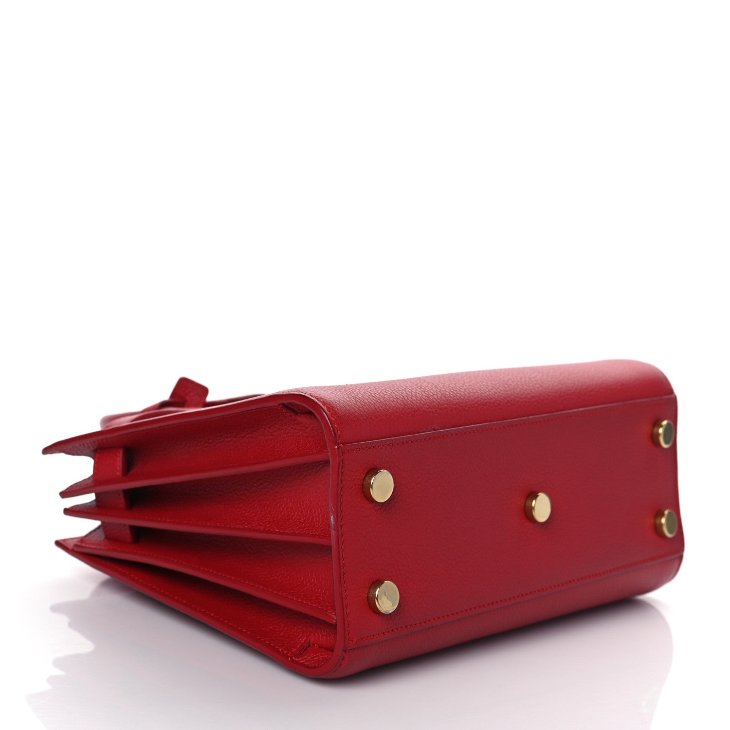 Saint Laurent Grained Calfskin Nano Sac De Jour Lipstick Red 3 of 9