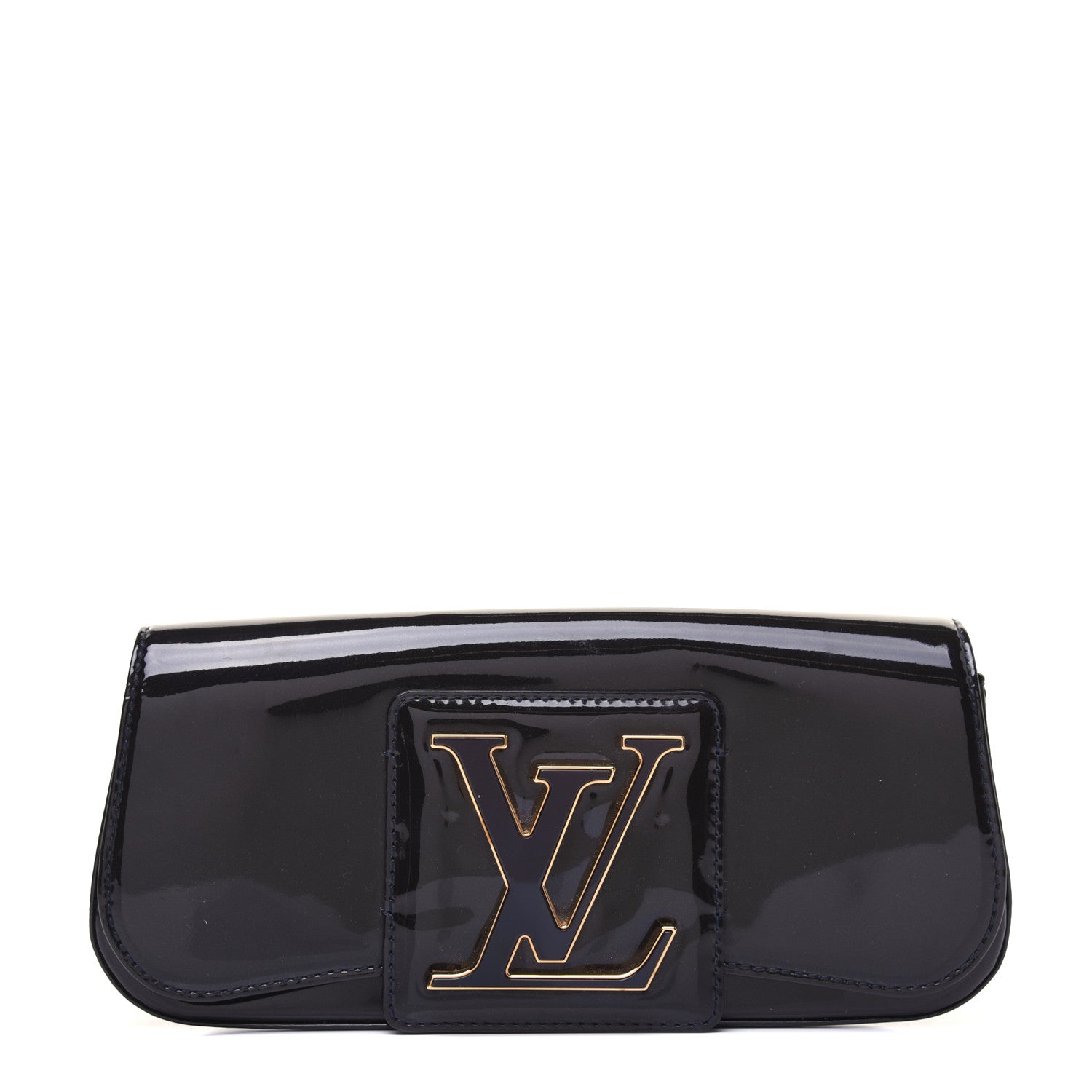 Louis Vuitton Patent Sobe Clutch Blue Infini 1 of 15