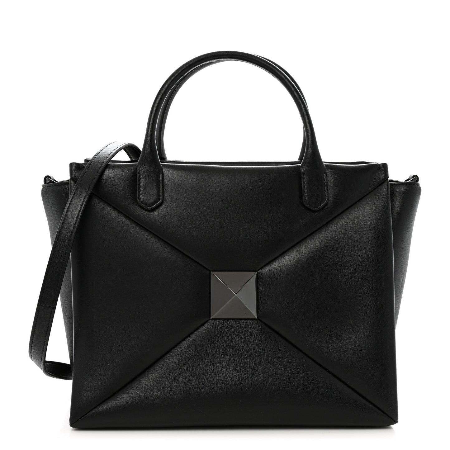 Nappa Monochrome Medium One Stud Handbag Black