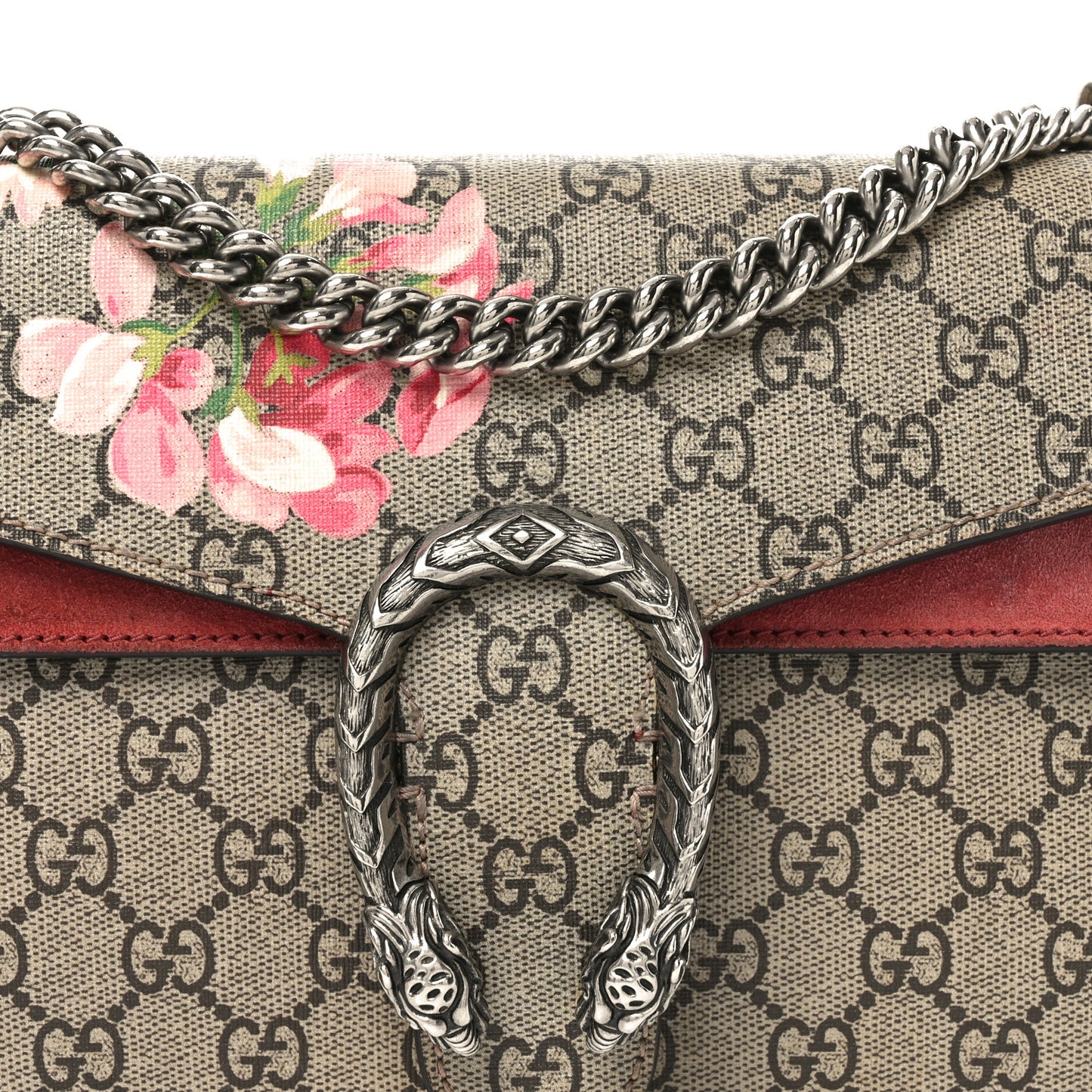 GG Supreme Monogram Blooms Small Dionysus Shoulder Bag Beige Multicolor Dry Rose