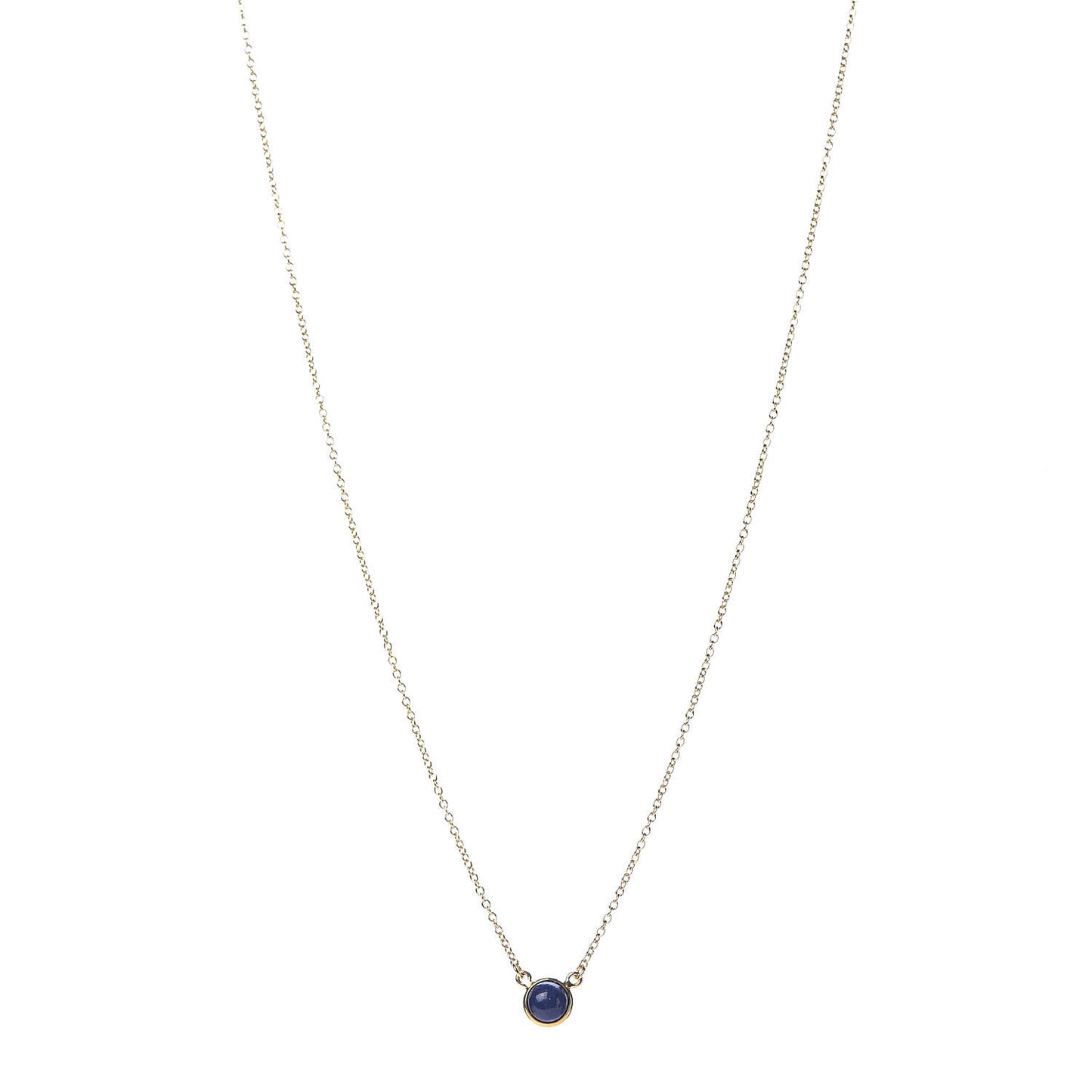 18K Yellow Gold Lapis Lazuli Elsa Peretti Color By The Yard Pendant Necklace