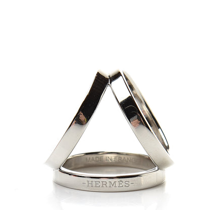 Hermes Lacquered Palladium Silver Plated Horse Scarf Ring 4 of 6