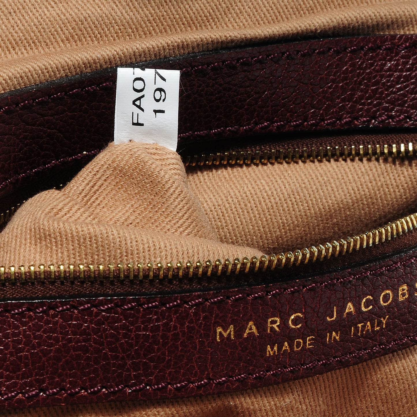 Leather Quilted Little Stam Cognac