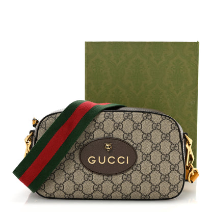 Gucci GG Supreme Monogram Web Neo Vintage Shoulder Bag Beige New Acero Crop 14 of 14