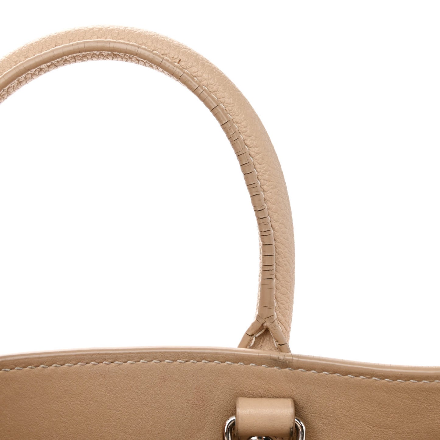 Grained Calfskin Nano Sac De Jour Dark Beige