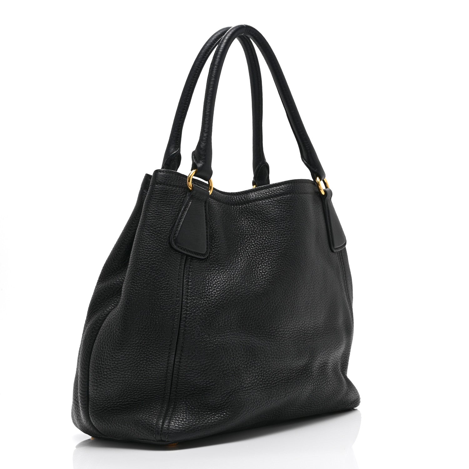 Prada Vitello Daino Tote Black 3 of 11