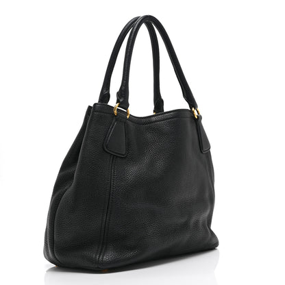 Prada Vitello Daino Tote Black 3 of 11