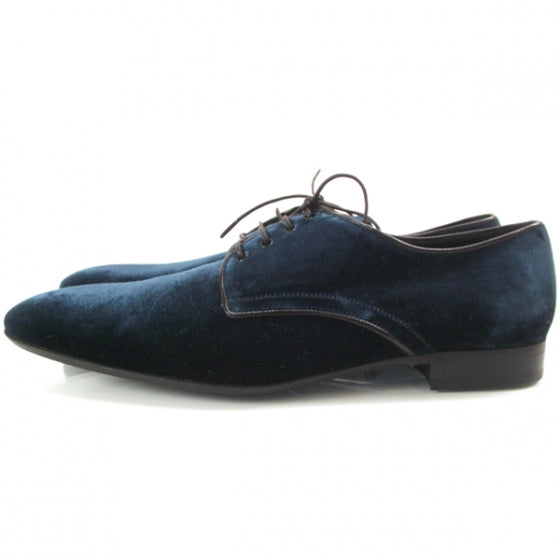 SALVATOREFERRAGAMOVelvetMensShoes8.5DBlue
