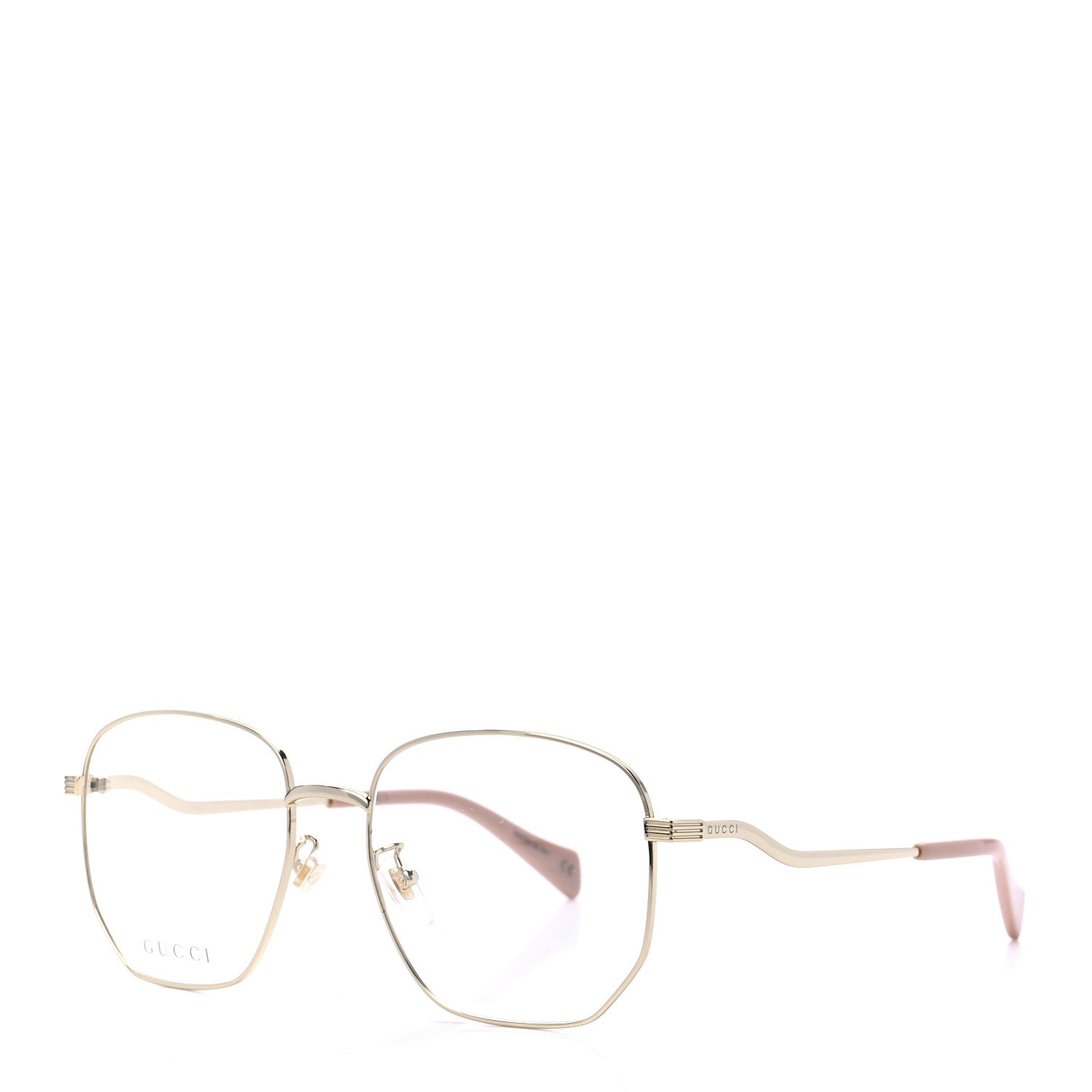 Gucci Metal Eyeglasses GG09730 Gold Pink 1 of 7