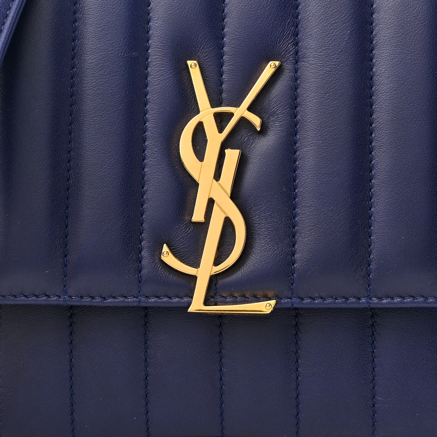 Lambskin Matelasse Monogram Medium Vicky Chain Bag Blue