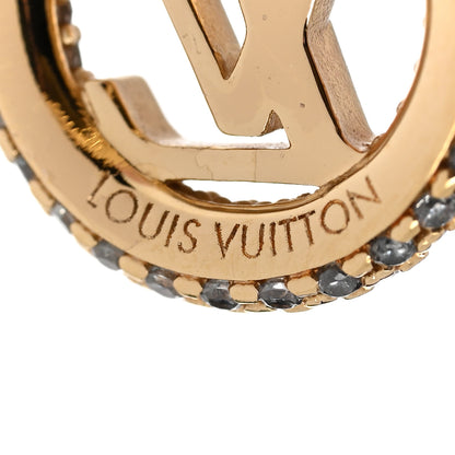Louis Vuitton Metal Crystal Louise By Night Earrings Gold 4 of 6