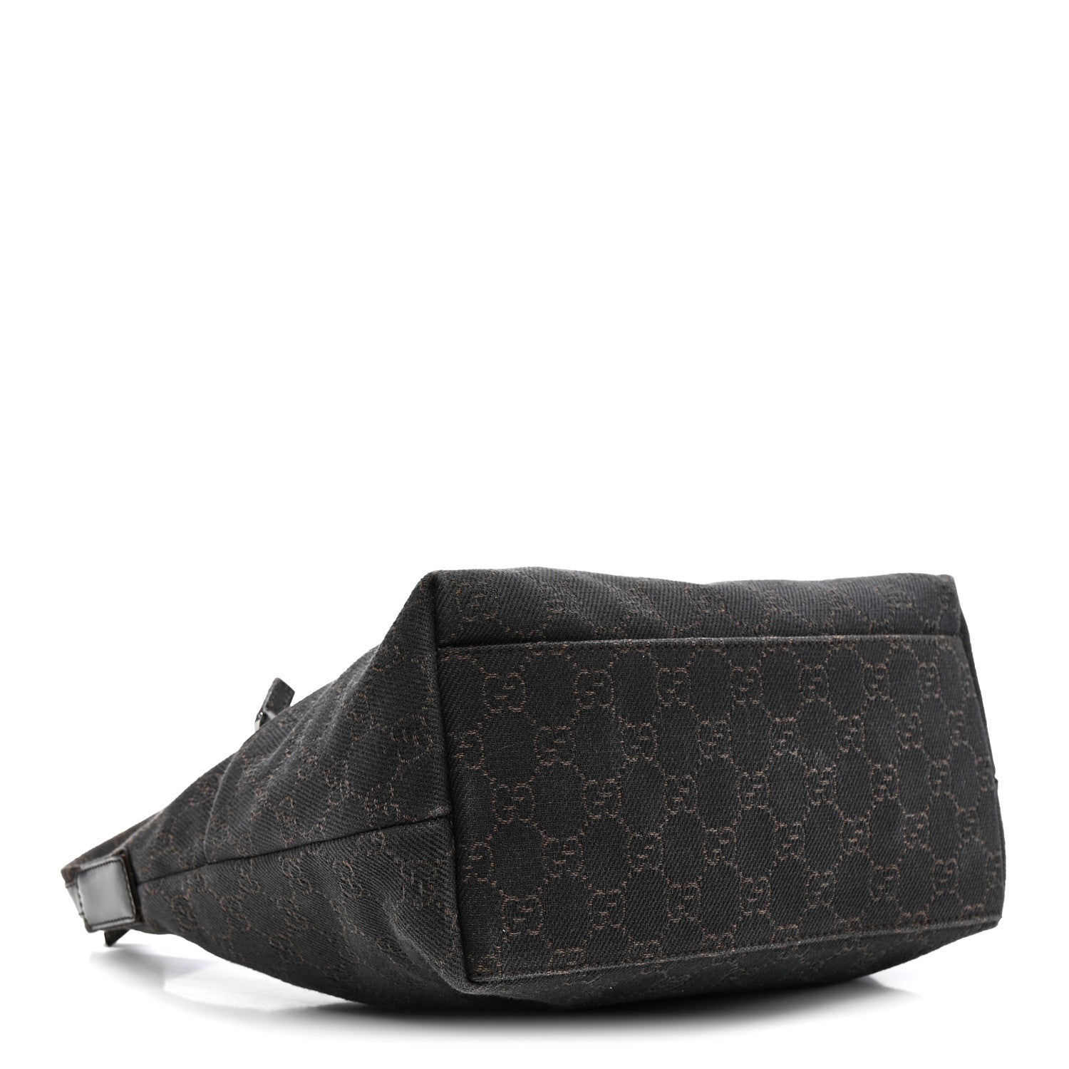 Gucci Denim Monogram Small Hobo Dark Brown 4 of 12