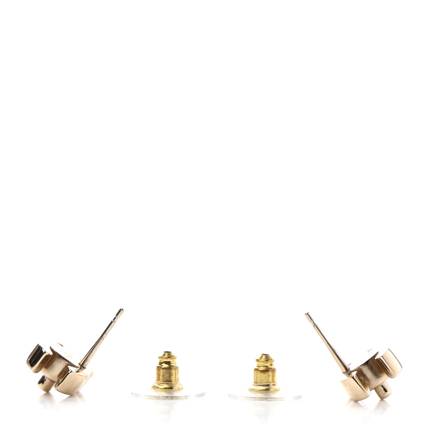 Metal CC Turnlock Earrings Gold