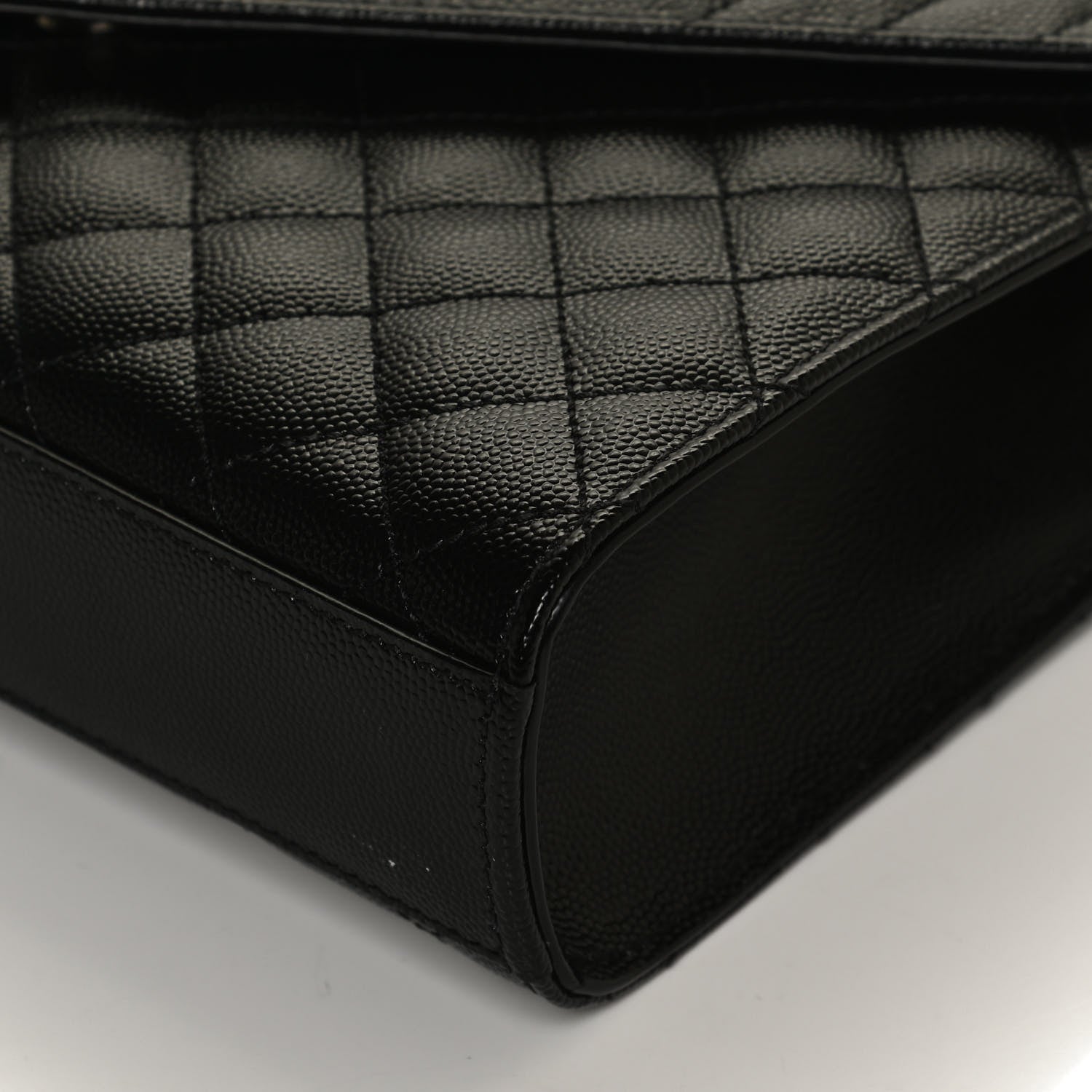 Saint Laurent Grain De Poudre Textured Mixed Matelasse Triquilt Medium Monogram Satchel Black 11 of 12