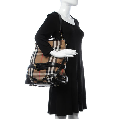 Burberry House Check Bridle Calfskin Medium Gosford Hobo Black 2 of 11