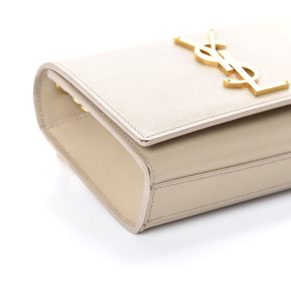 Saint Laurent Grain De Poudre Small Monogram Kate Satchel Nude Powder 7 of 9
