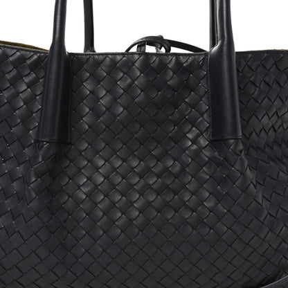 Bottega Veneta Calfskin Intrecciato Large Pinacoteca Reversible Tote Midnight Basalt Nocturnal Mud 8 of 10