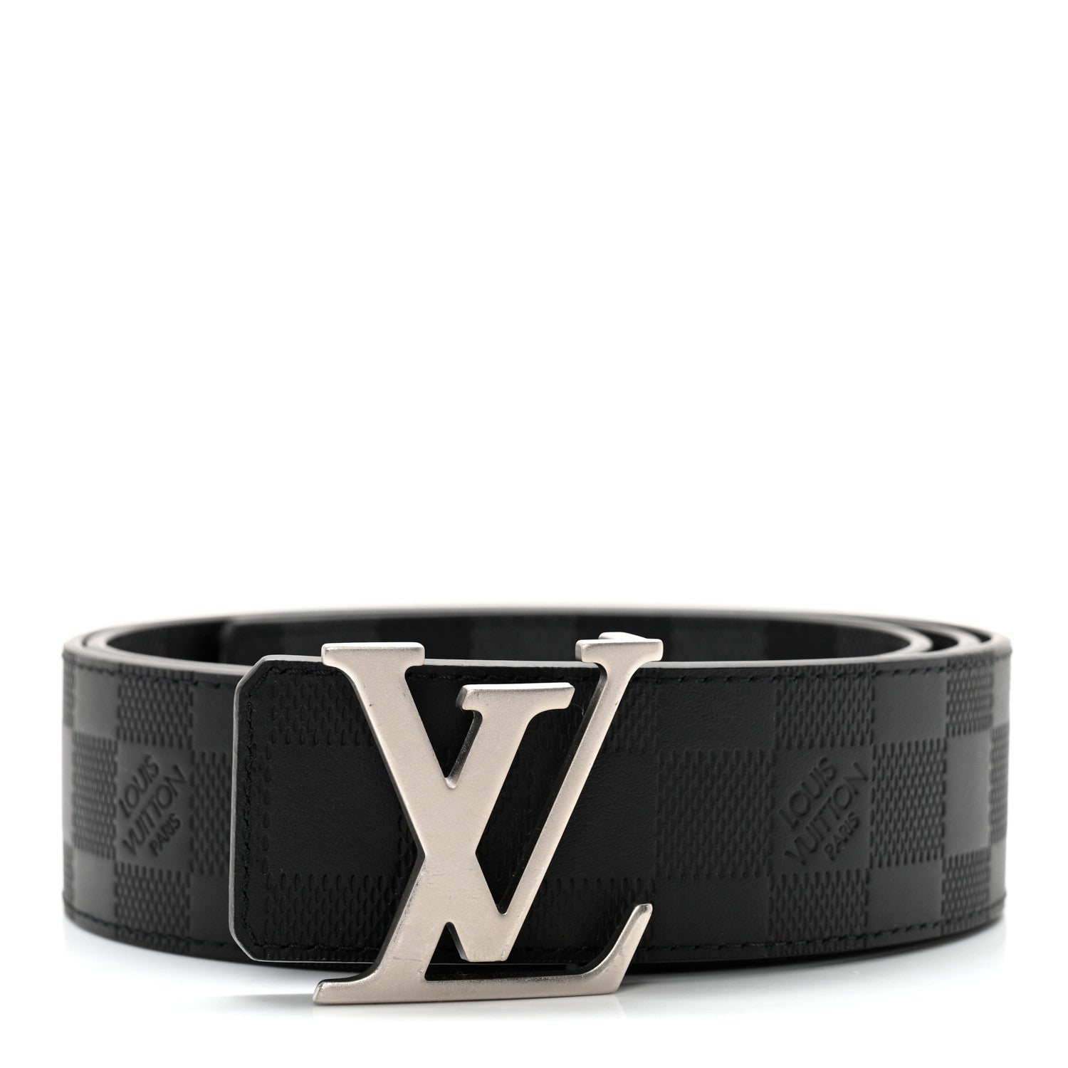 Louis Vuitton Damier Graphite Damier Infini 40mm LV Initiales Reversible Belt 95 38 Black 1 of 8