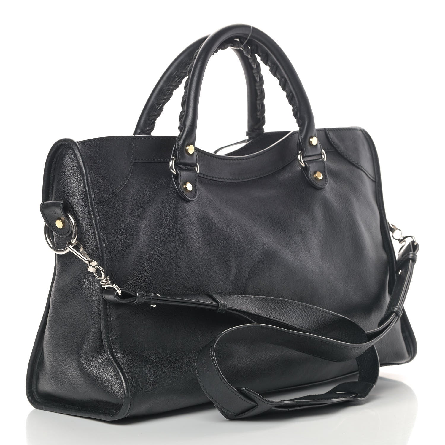 Balenciaga Veau Amp Plate Gold Hardware City Black 3 of 16
