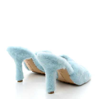 Bottega Veneta Cozy Fur Lido 90mm Mule Sandals 37 Pale Blue 4 of 8