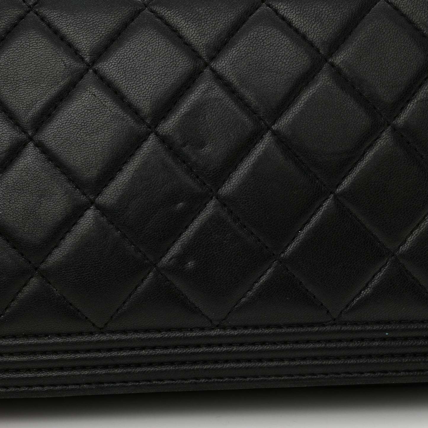 Lambskin Quilted Boy Wallet On Chain WOC Black