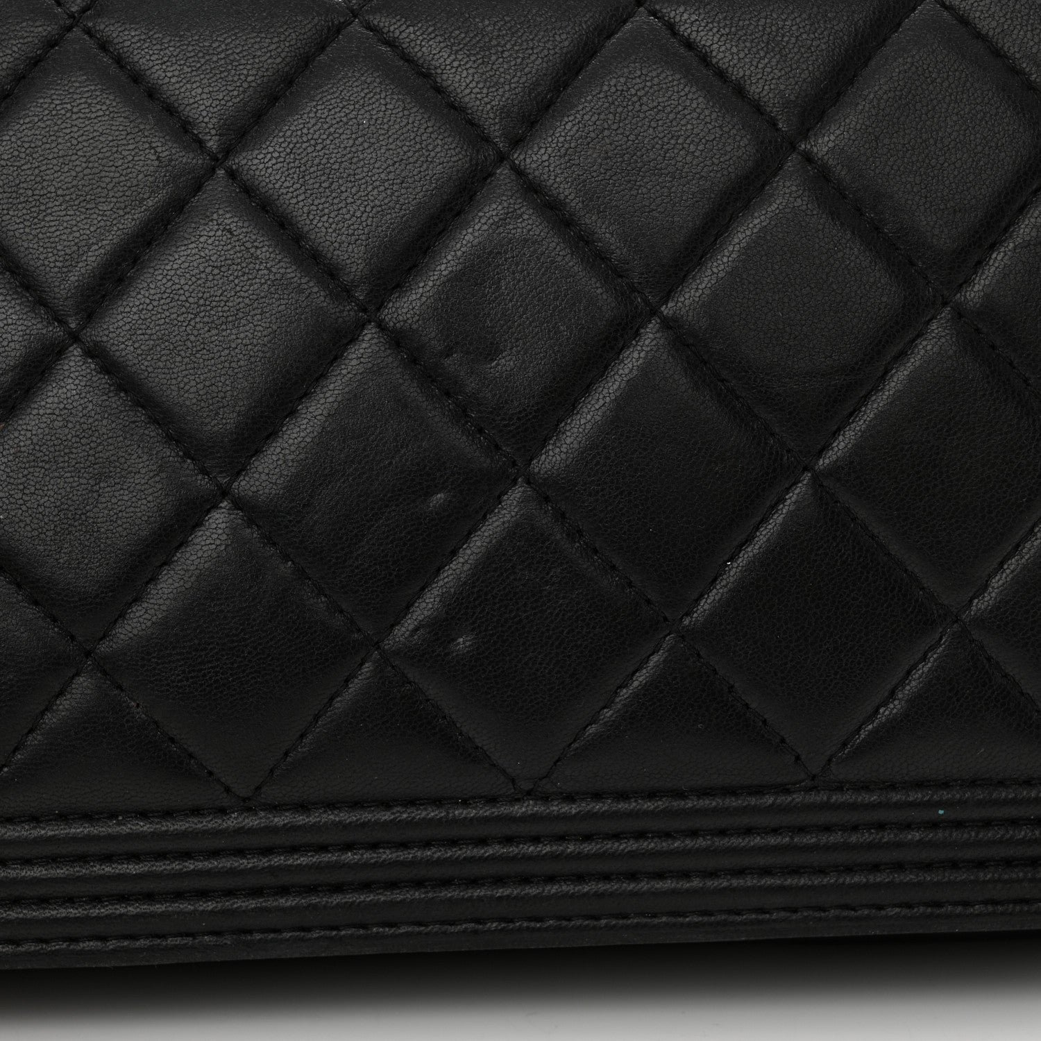 Chanel Lambskin Quilted Boy Wallet On Chain WOC Black 15 of 15