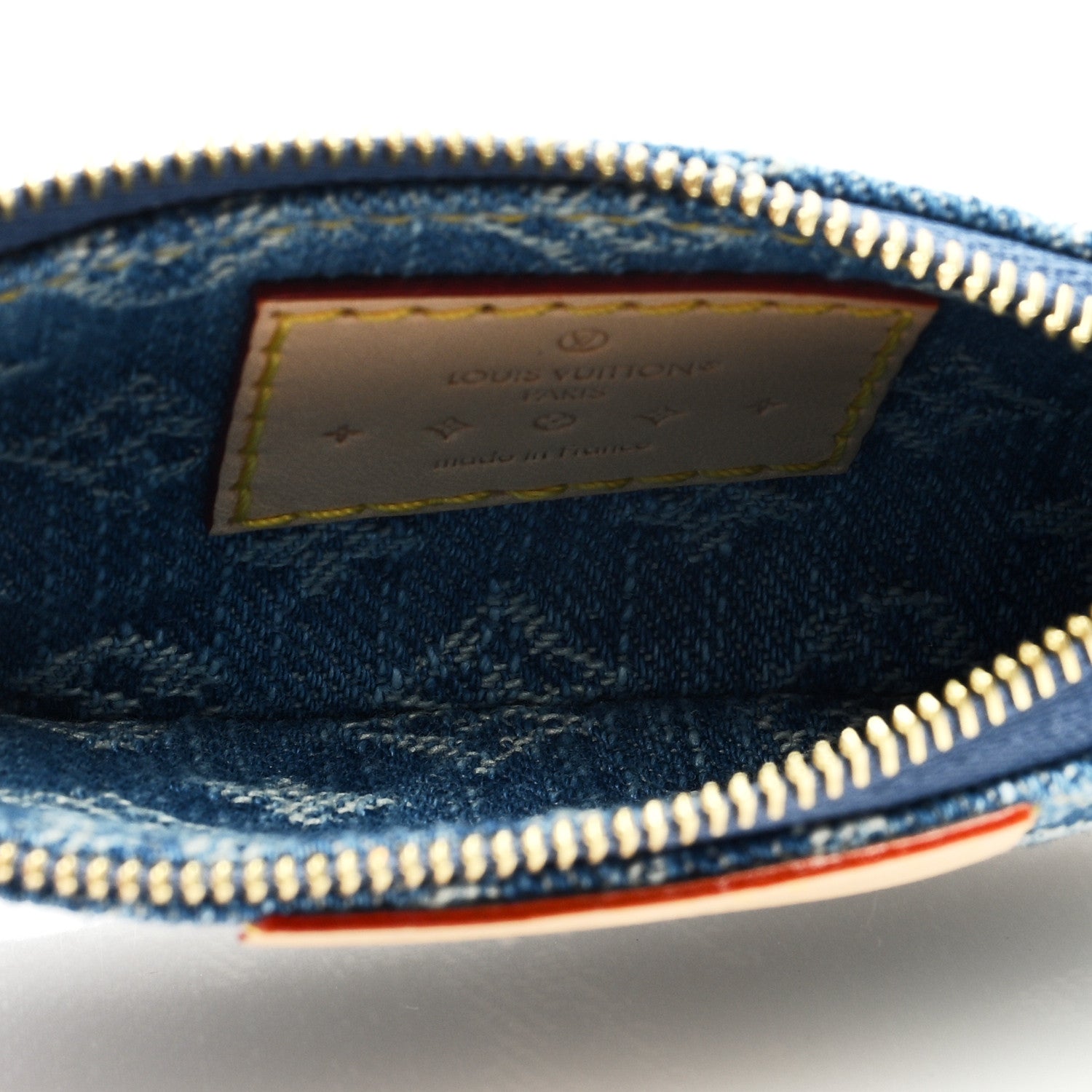 Louis Vuitton Monogram Denim Key Pouch Denim Blue 5 of 6