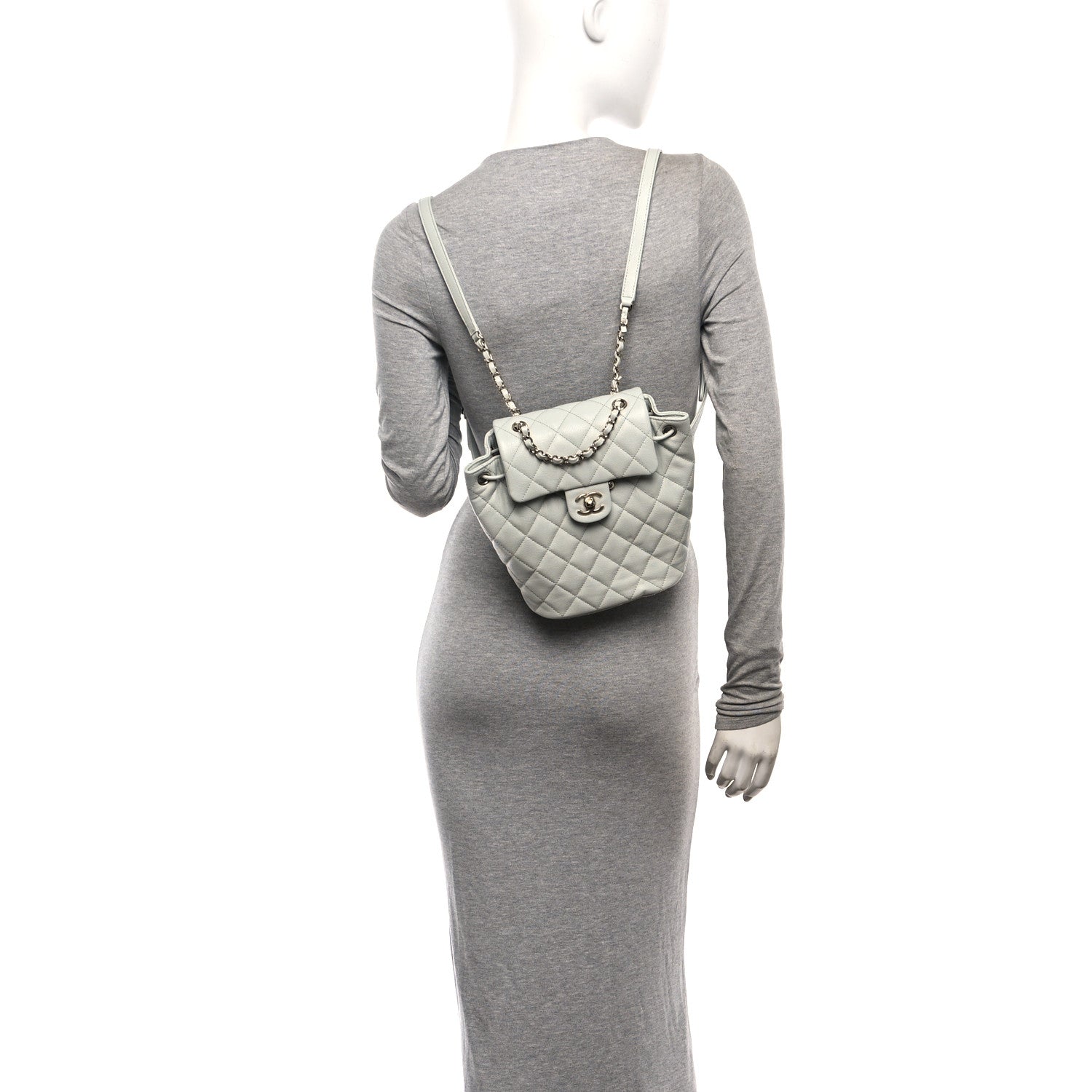 Chanel Caviar Quilted Mini Urban Spirit Backpack Light Blue 2 of 10