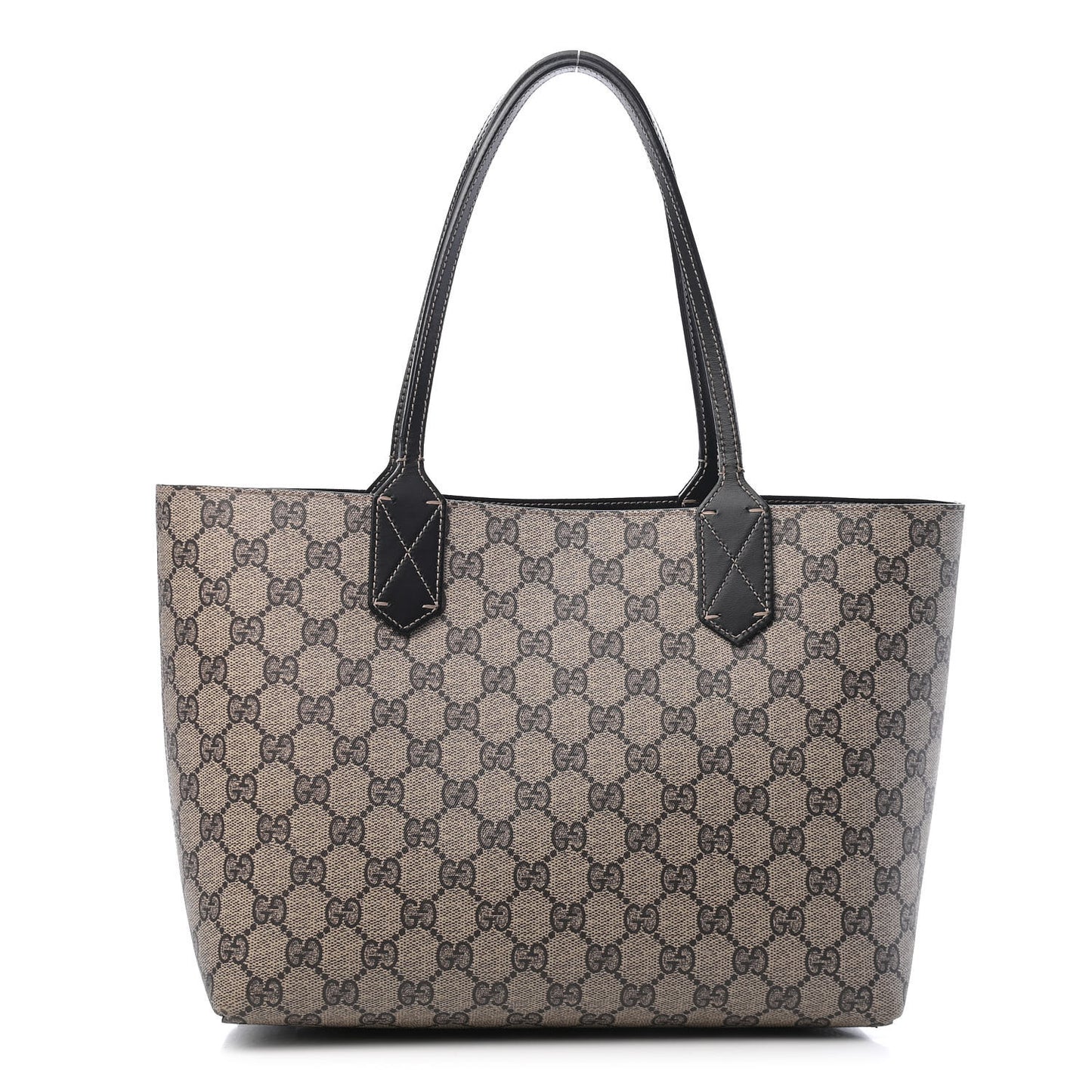 GG Supreme Monogram Small Reversible Tote Dark Brown