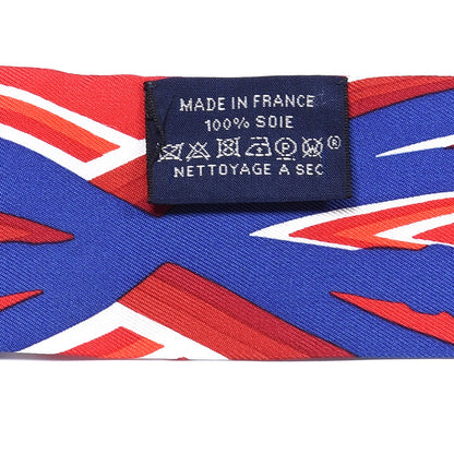 Hermes Silk Brides De Gala Shadow Twilly Bleu Rouge Creme 3 of 4