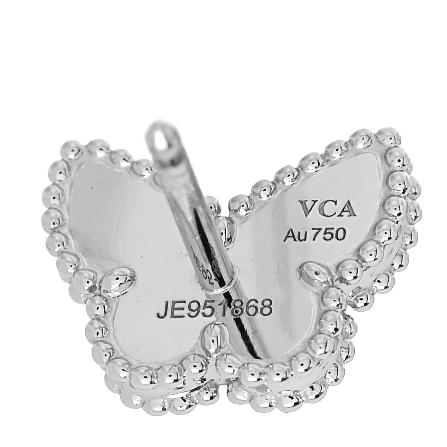 18K White Gold Turquoise Sweet Alhambra Butterfly Earrings