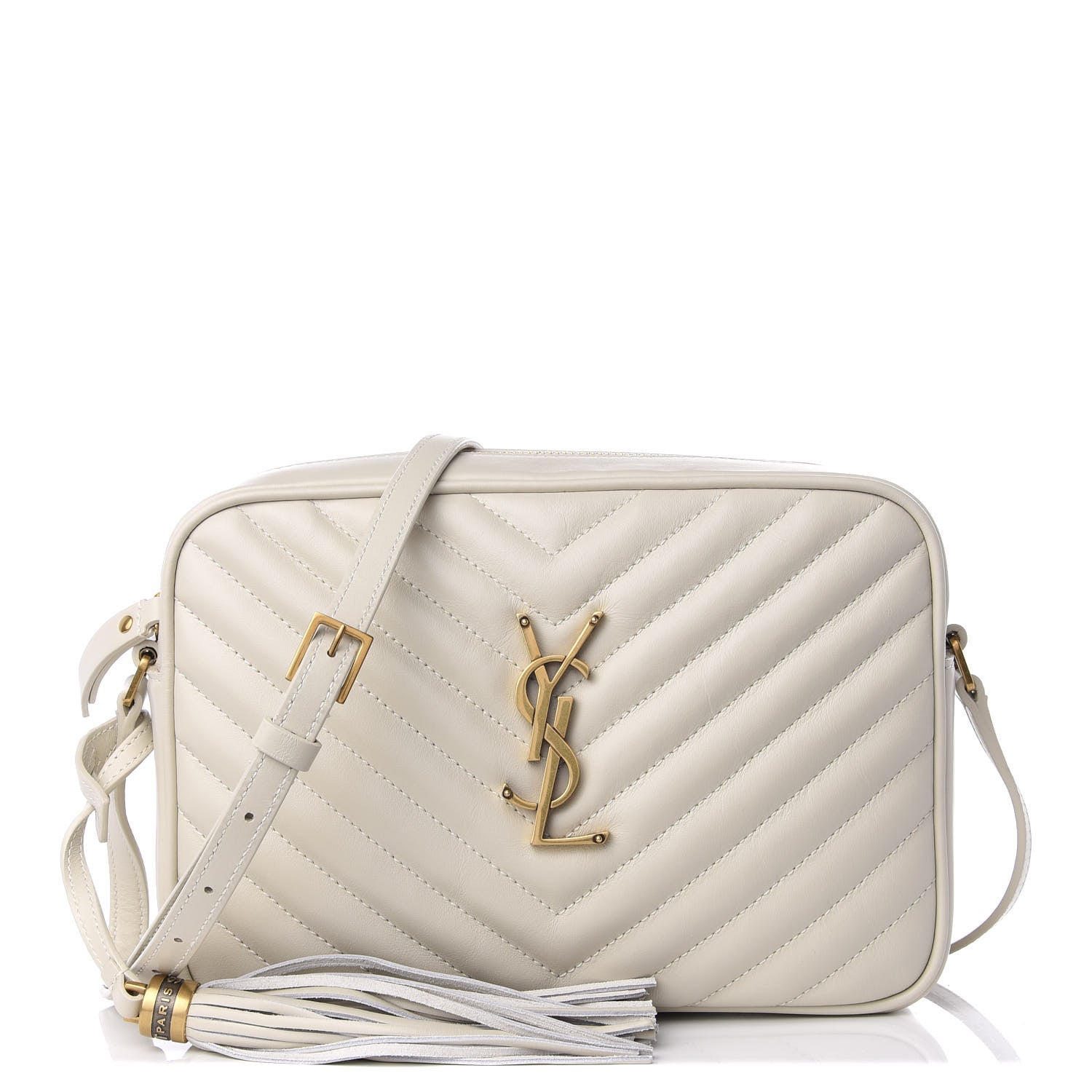Saint Laurent Calfskin Matelasse Monogram Lou Camera Bag Crema Soft 1 of 8