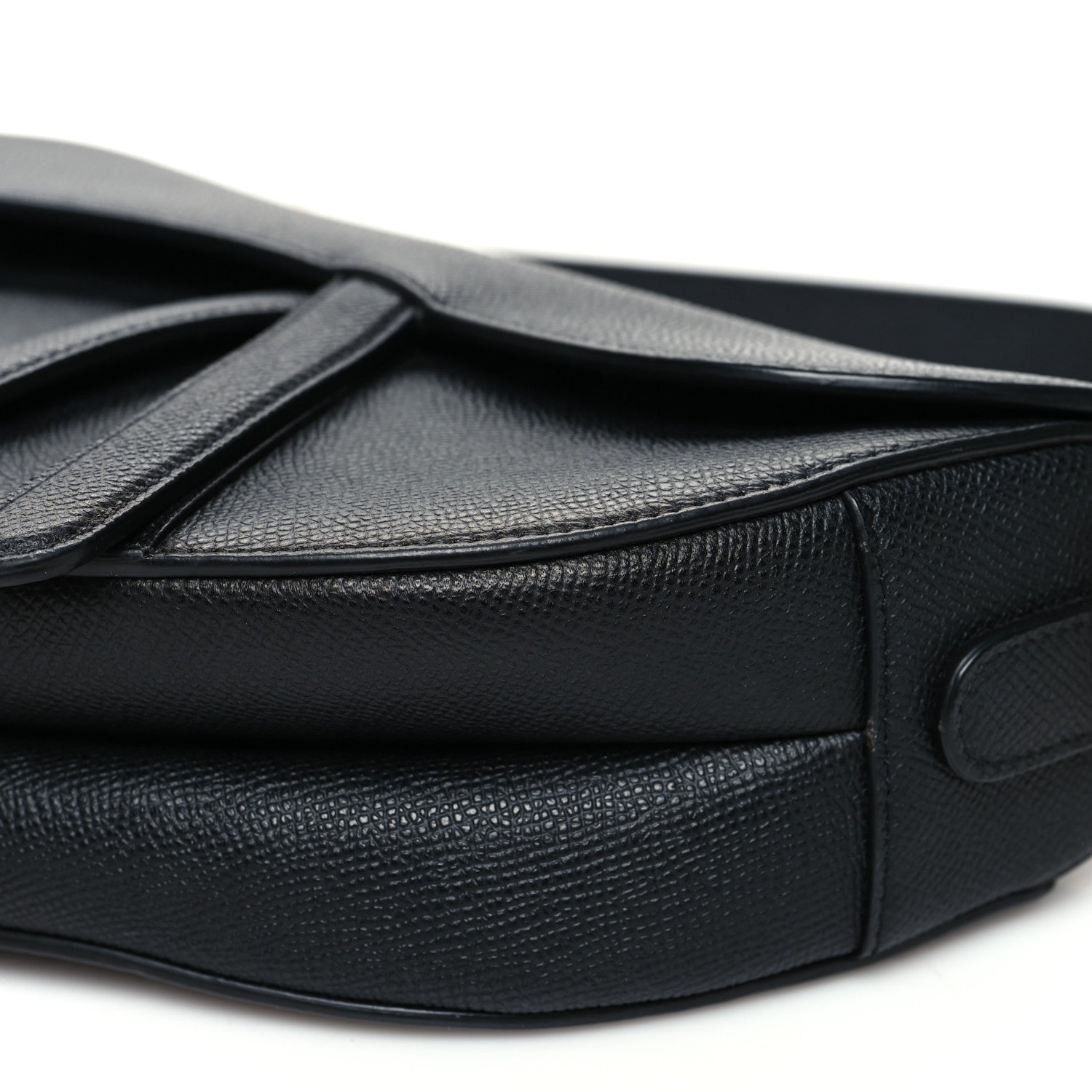 Christian Dior Grained Calfskin Saddle Bag Black 10 of 10